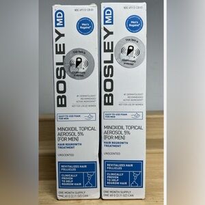 2 for $15 NEW Bosley MD Minoxidil 5% Foam for Men